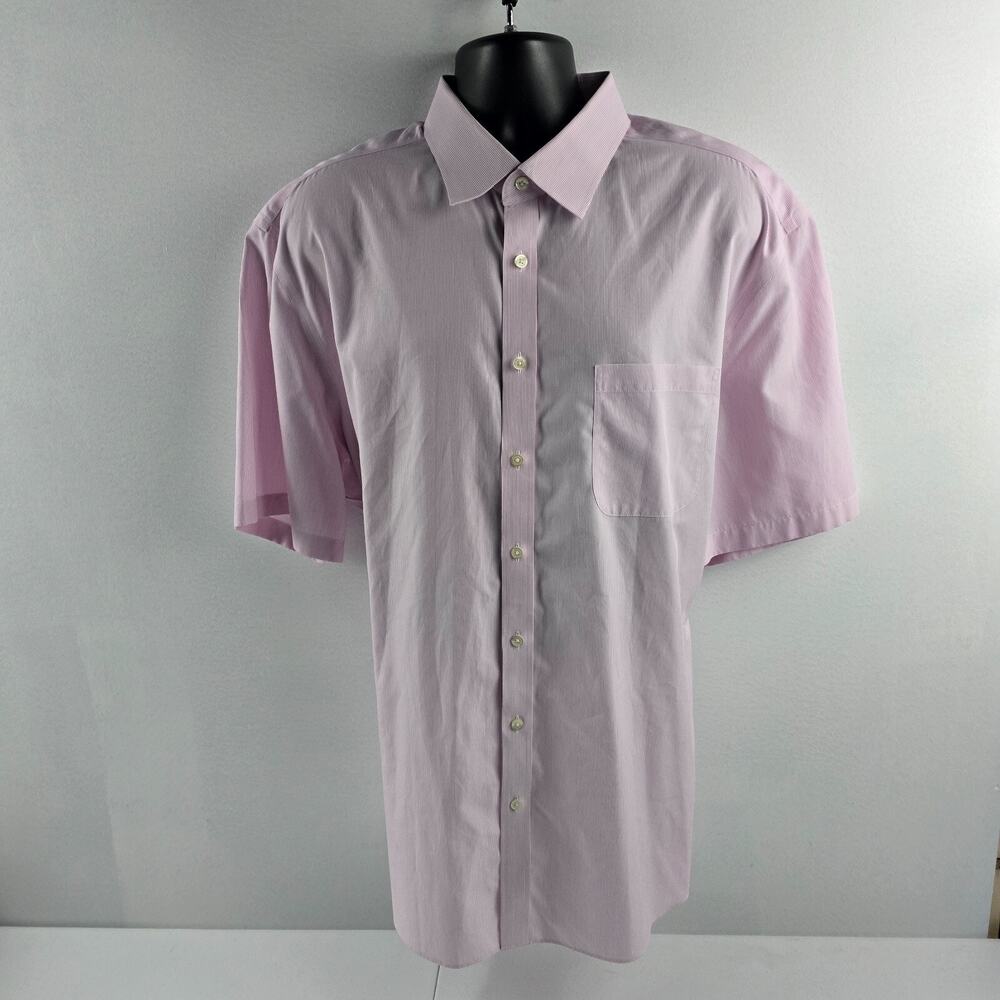 Charles Tyrwhitt short‎ sleeve button down shirt 19/48 3XL pink 5205